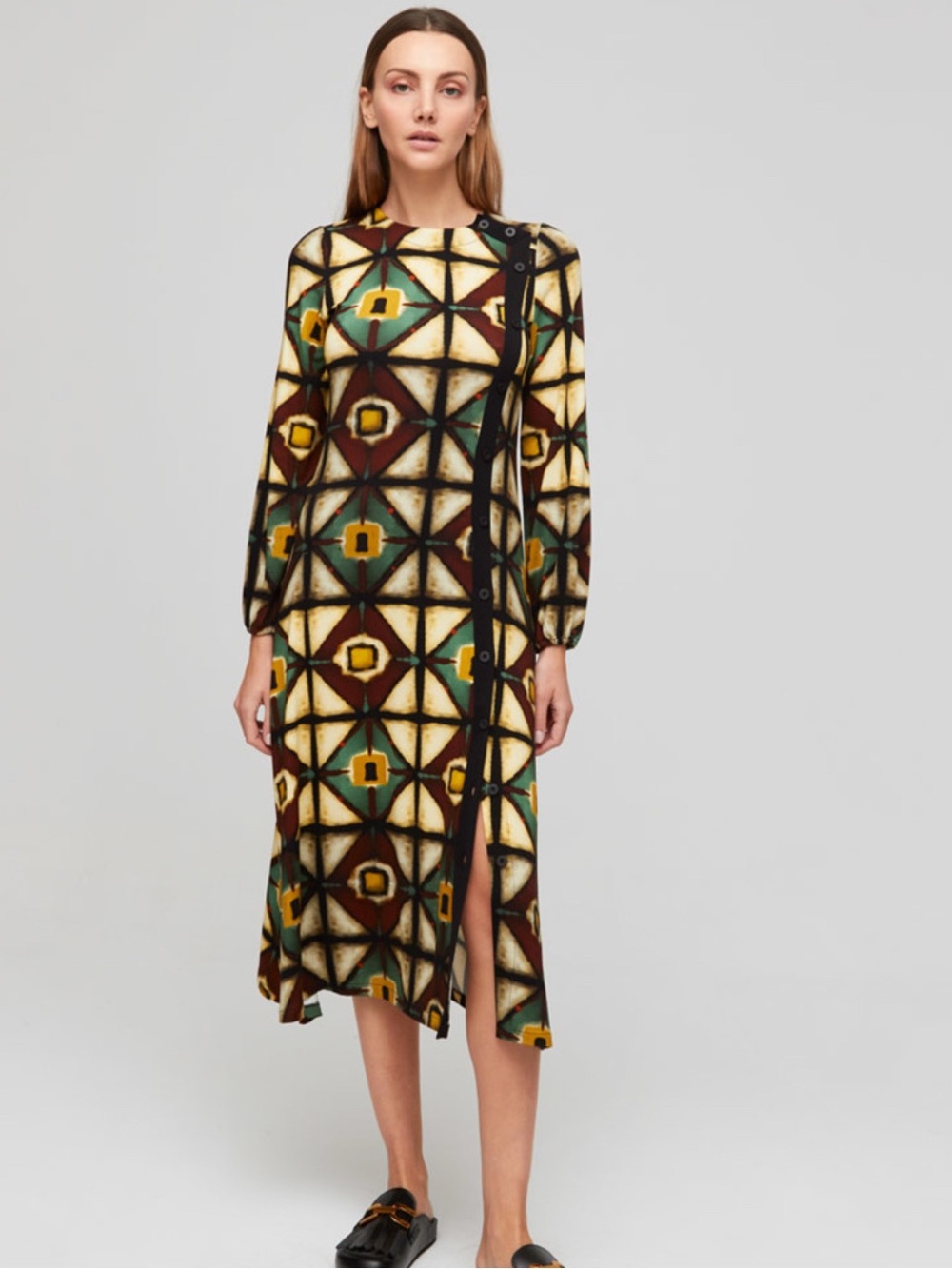Cap Juluca A New Story Aldo Martins Boho Print Button Front Midi - Carey Dress